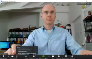 Video conference: activate Zoom virtual background