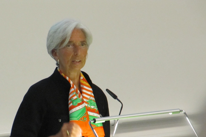 Christine Lagarde at the University of Zurich, Switzerland